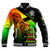 (Custom Personalised) Jamaica Lion Baseball Jacket Jamaican Pattern Version Reggae Colors LT13 - Wonder Print Shop