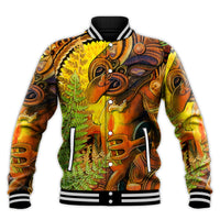 Custom Personalised Hei Tiki Maori Baseball Jacket Fern Aotearoa Ta Moko Sun LT13 - Wonder Print Shop