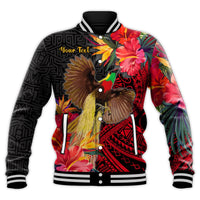Custom Personalised Papua New Guinea Baseball Jacket Bird of Paradise LT13 - Wonder Print Shop