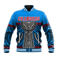 Guam Chamorro Baseball Jacket Latte Stone Blue Polynesian Haligi LT13 - Wonder Print Shop