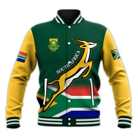 (Custom Personalised) South Africa Rugby Baseball Jacket Springboks Champion Bokke African Pattern Go Bokke LT13 - Wonder Print Shop