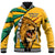 Jamaica Athletics Baseball Jacket Jamaican Flag Mix Lion Sporty Style - Wonder Print Shop
