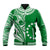 Cook Islands Tatau Baseball Jacket Symbolize Passion Stars Version Green LT13 - Wonder Print Shop