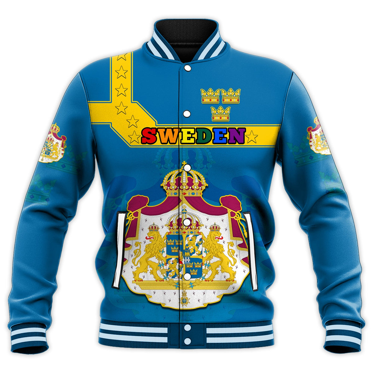 Sweden LGBT Day Baseball Jacket Be Proud Of Who You Are - Wonder Print Shop