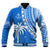Fiji Rugby Sevens Baseball Jacket Fijian 7s Tapa Polynesian Blue Ver.01 LT13 - Wonder Print Shop