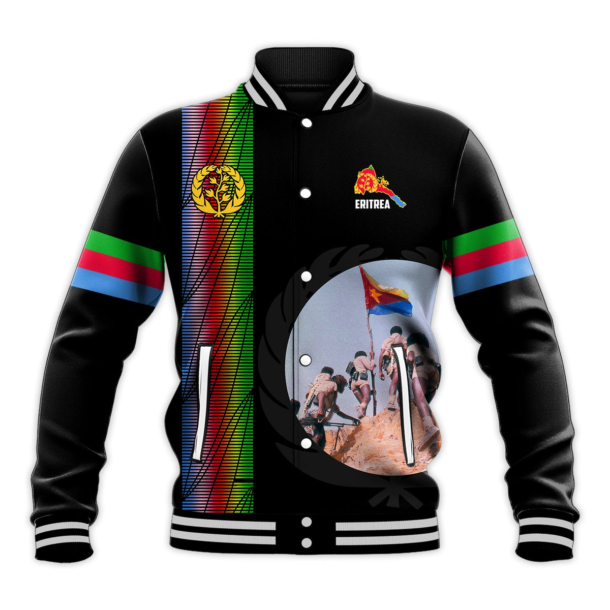 Eritrea EPLF Baseball Jacket Spirit Eritrean LT13 - Wonder Print Shop
