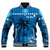 Bula Fiji Day Baseball Jacket Fijian Tapa with Palm Tree 52nd Anniversary LT13 - Wonder Print Shop