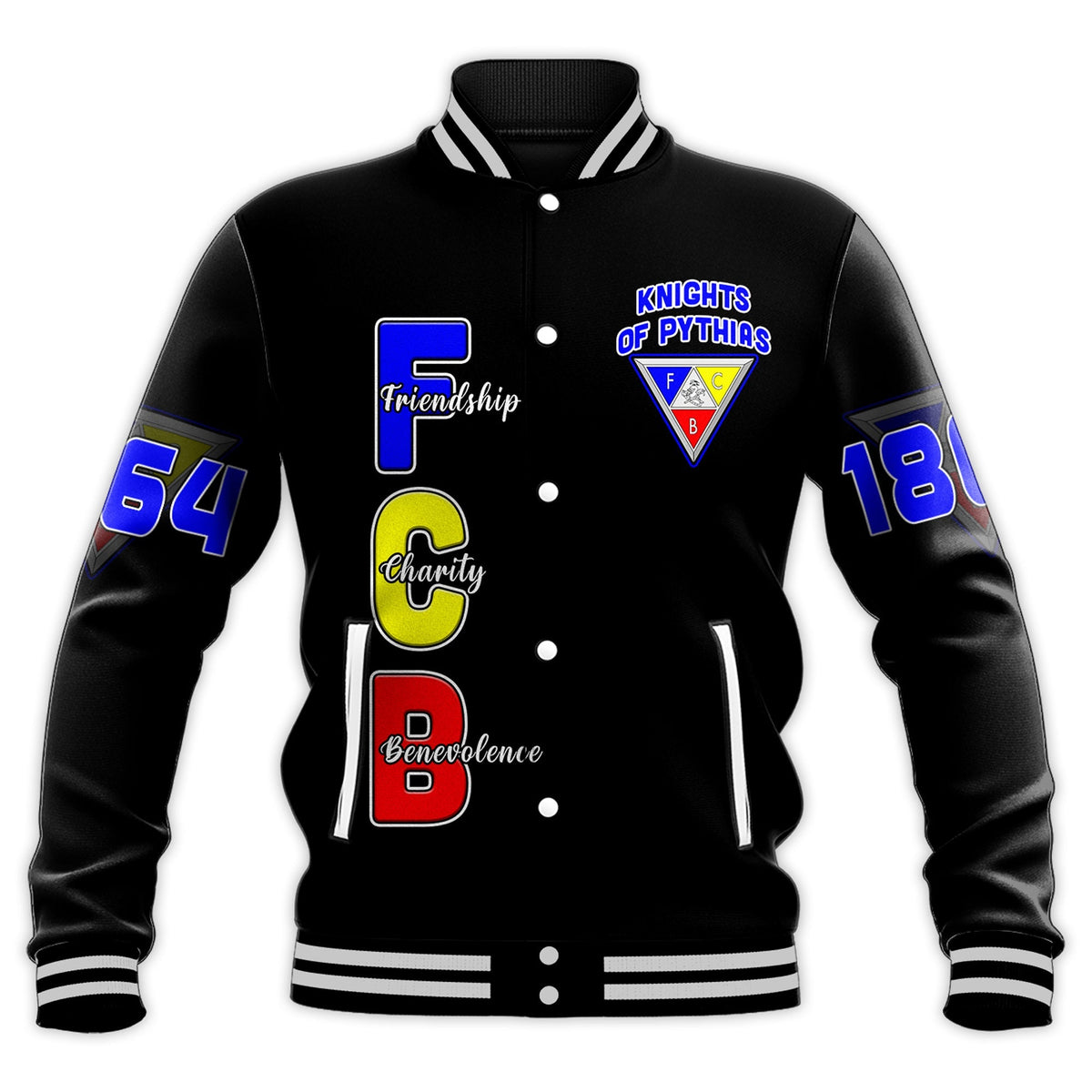 (Custom Personalise) Knights of Pythias Baseball Jacket Since 1864 Simple Style LT13 - Wonder Print Shop