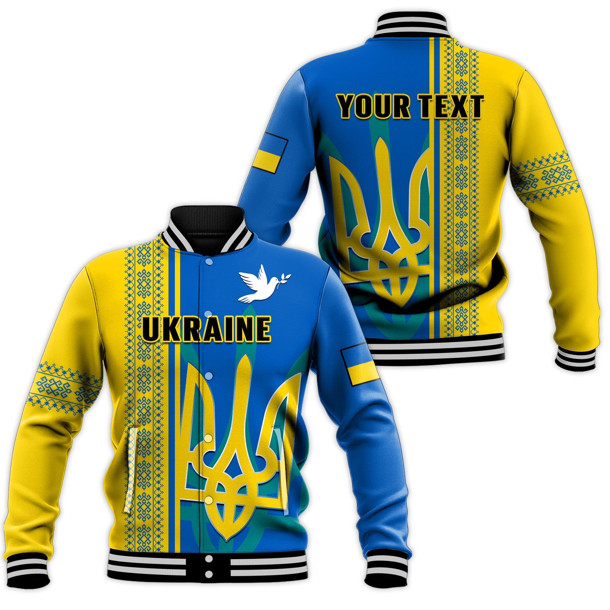 custom-personalised-ukraine-unity-day-baseball-jacket-vyshyvanka-ukrainian-coat-of-arms