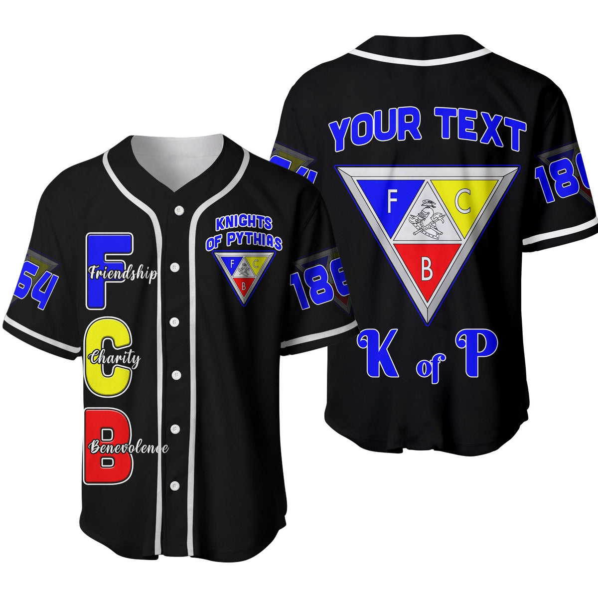 (Custom Personalise) Knights of Pythias Baseball Jersey Since 1864 Simple Style Ver.02 LT13 - Wonder Print Shop