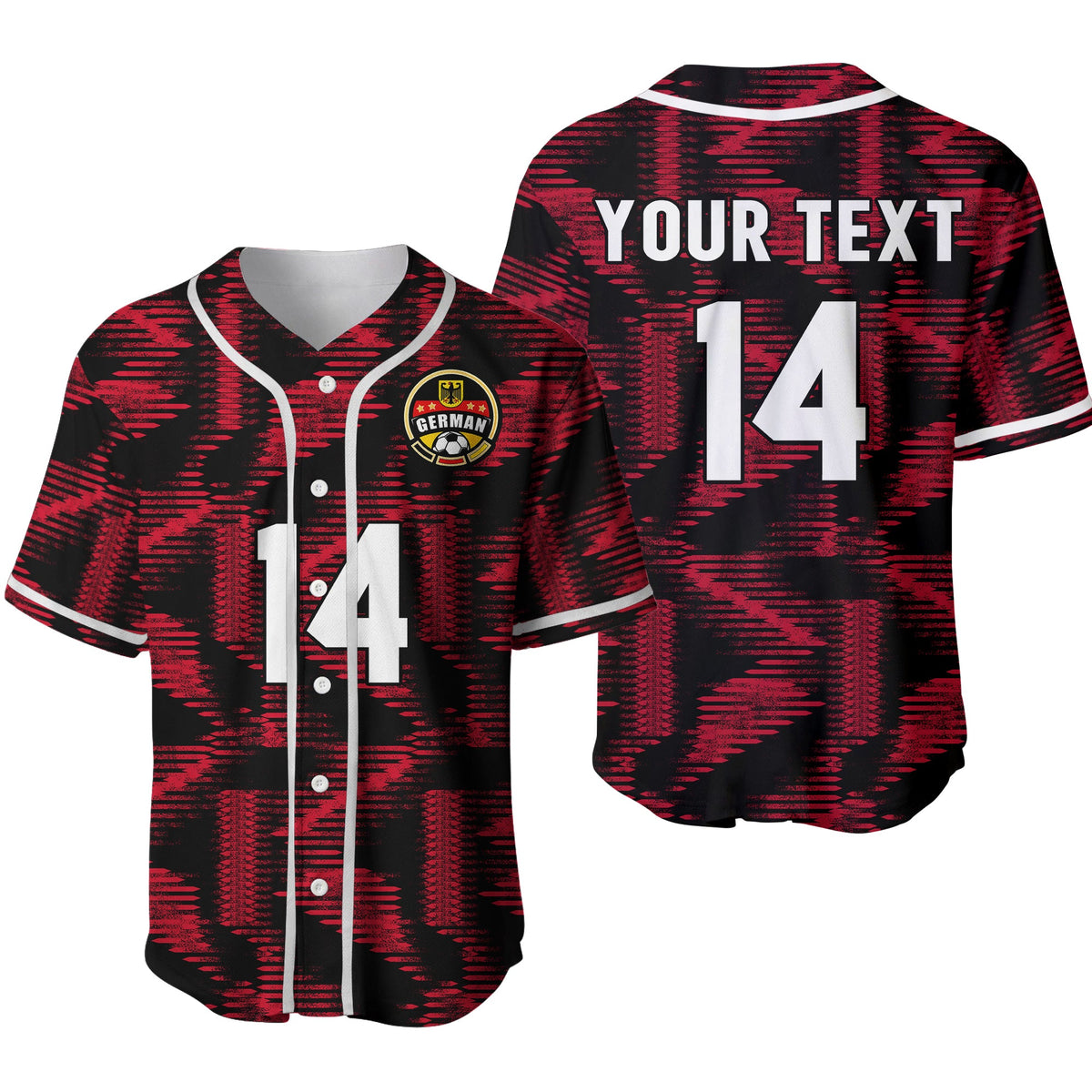 (Custom Text And Number) Germany Football Baseball Jersey Nationalelf 2022 Original Style Ver.02 - Wonder Print Shop