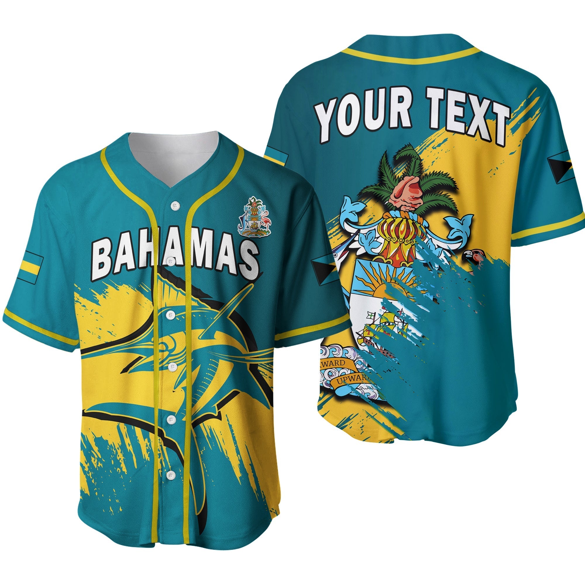 custom-personalised-bahamas-baseball-jersey-blue-marlin-with-bahamian-coat-of-arms-ver02