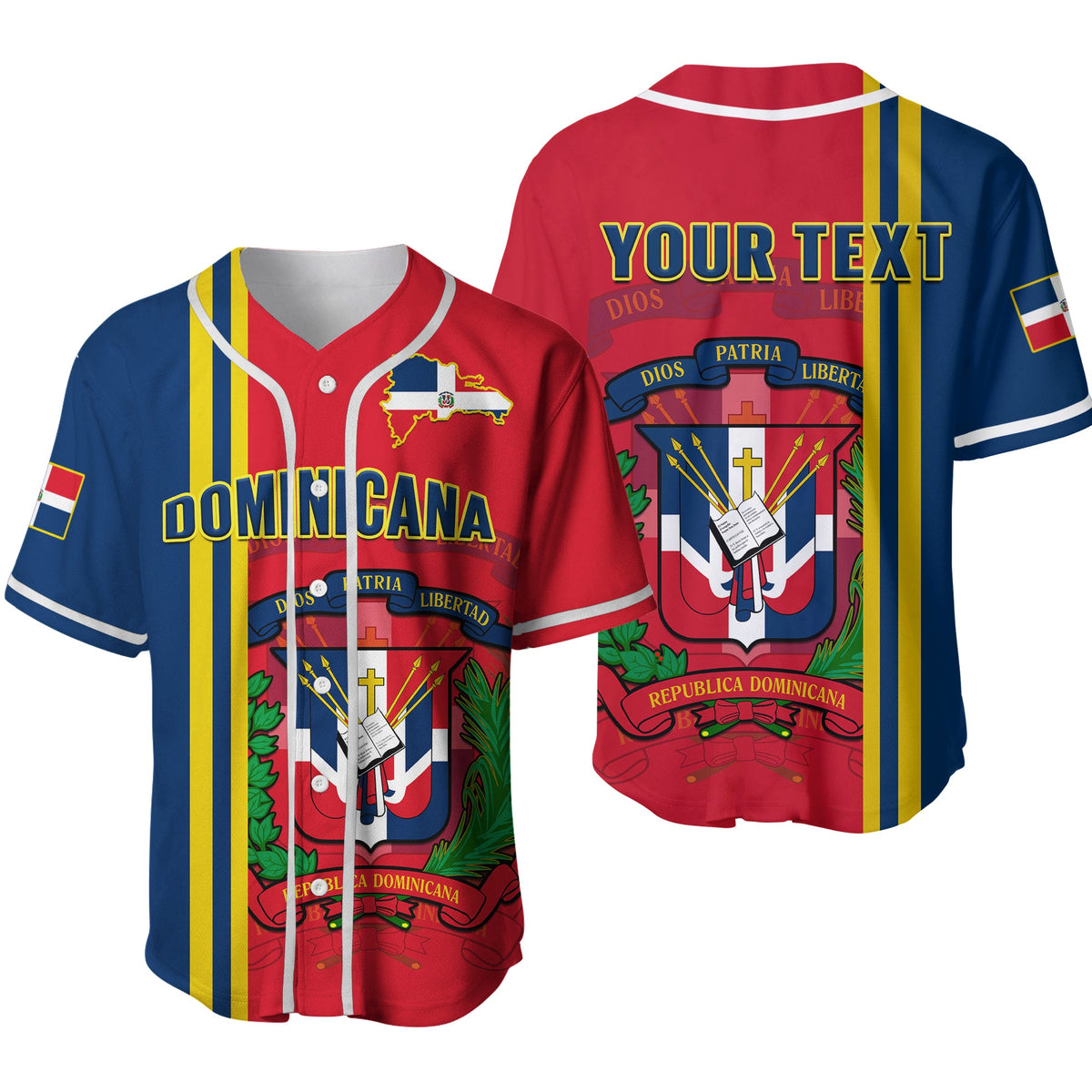 (Custom Personalised) Dominican Republic Baseball Jersey Happy 179 Years Of Independence Ver.02 - Wonder Print Shop