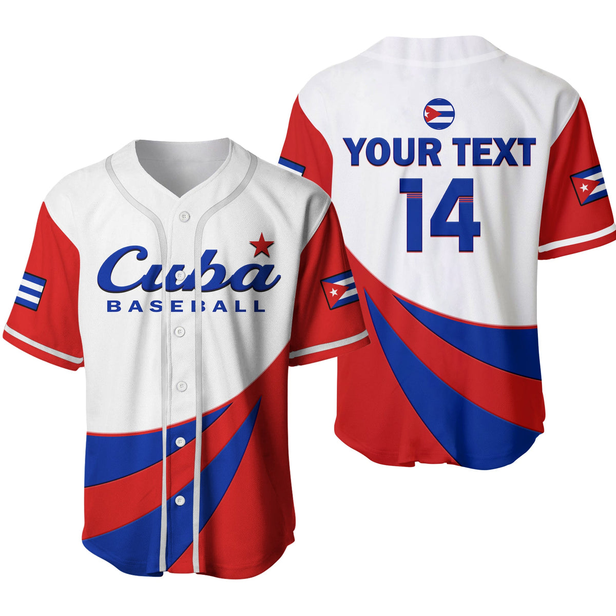 (Custom Text And Number) Cuba 2023 Baseball Jersey Baseball Ver.02 - Wonder Print Shop