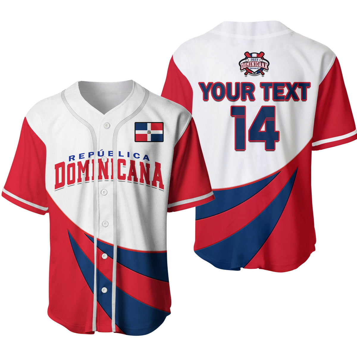 (Custom Text And Number) Republica Dominicana 2023 Baseball Jersey Baseball Ver.02 - Wonder Print Shop