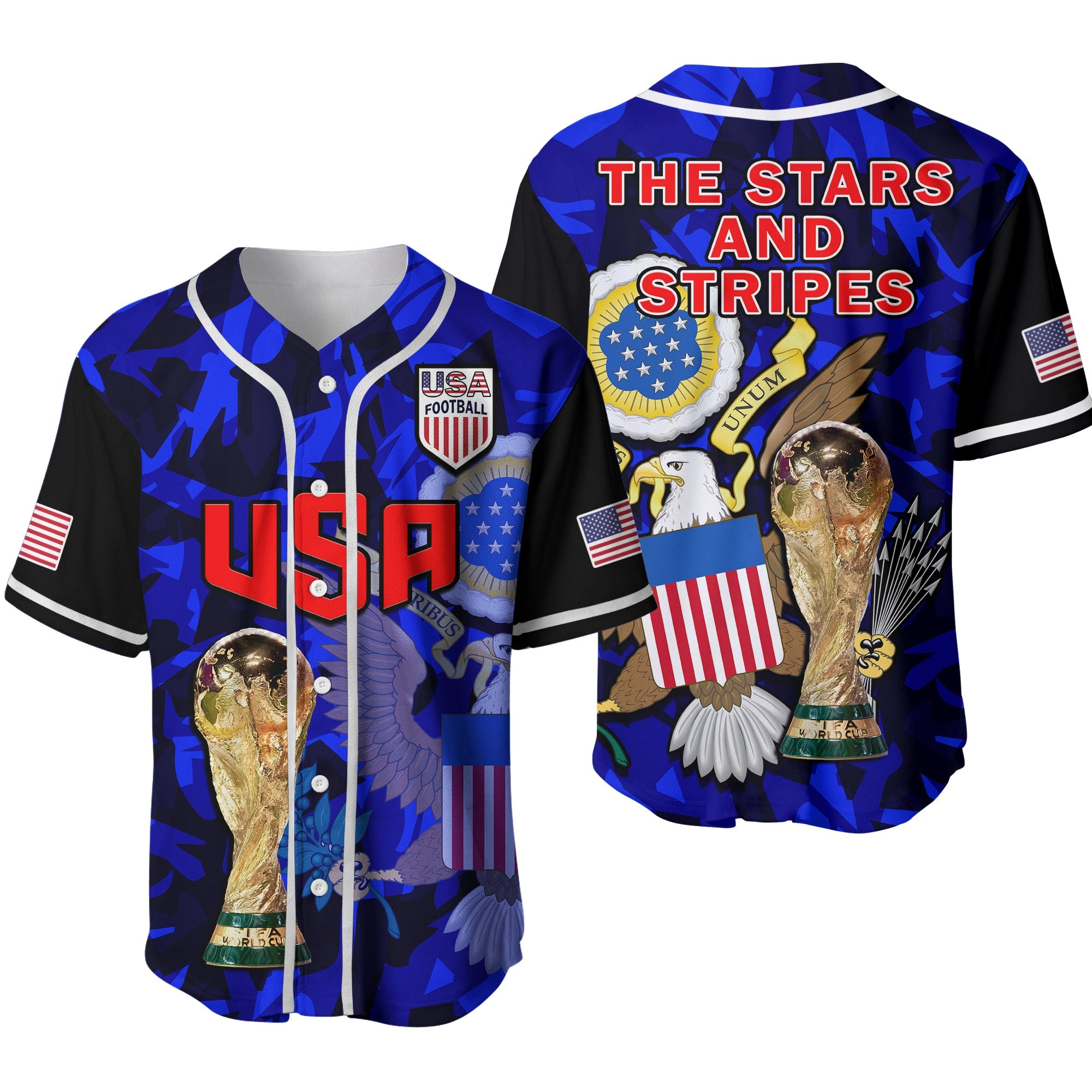 USA Football Baseball Jersey The Yanks Champions WC 2022 Ver.02 - Wonder Print Shop