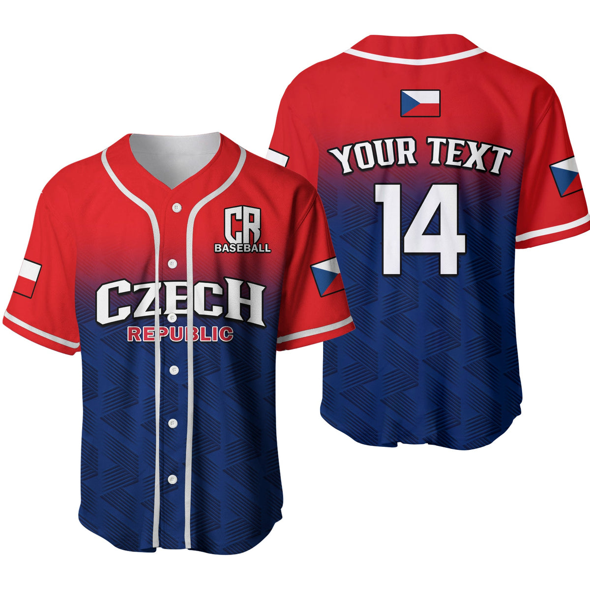 (Custom Text And Number) Czech Republic 2023 Baseball Jersey Baseball Ver.02 - Wonder Print Shop