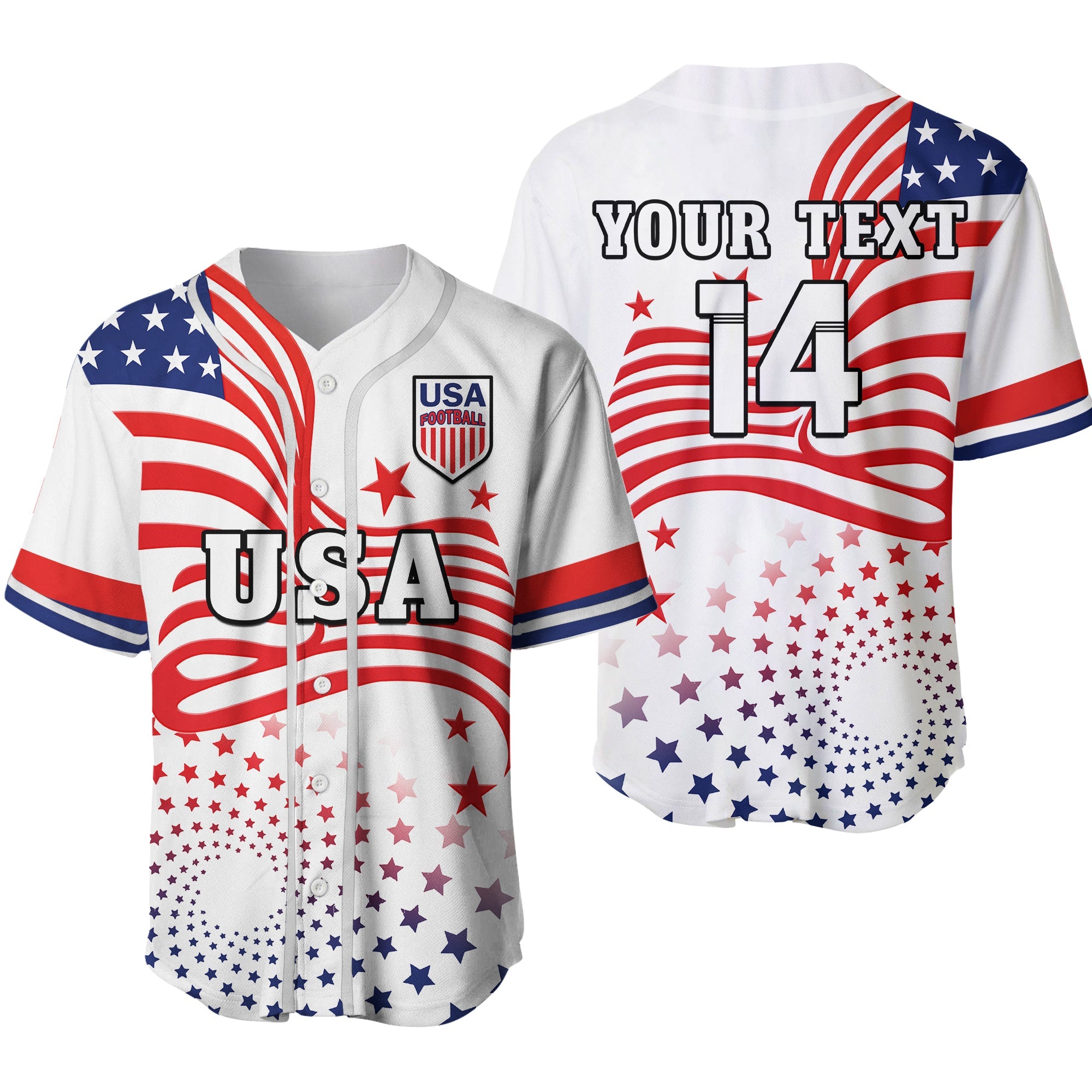 (Custom Text And Number) United States Football Baseball Jersey The Yanks USA World Cup 2022 Ver.02 - Wonder Print Shop
