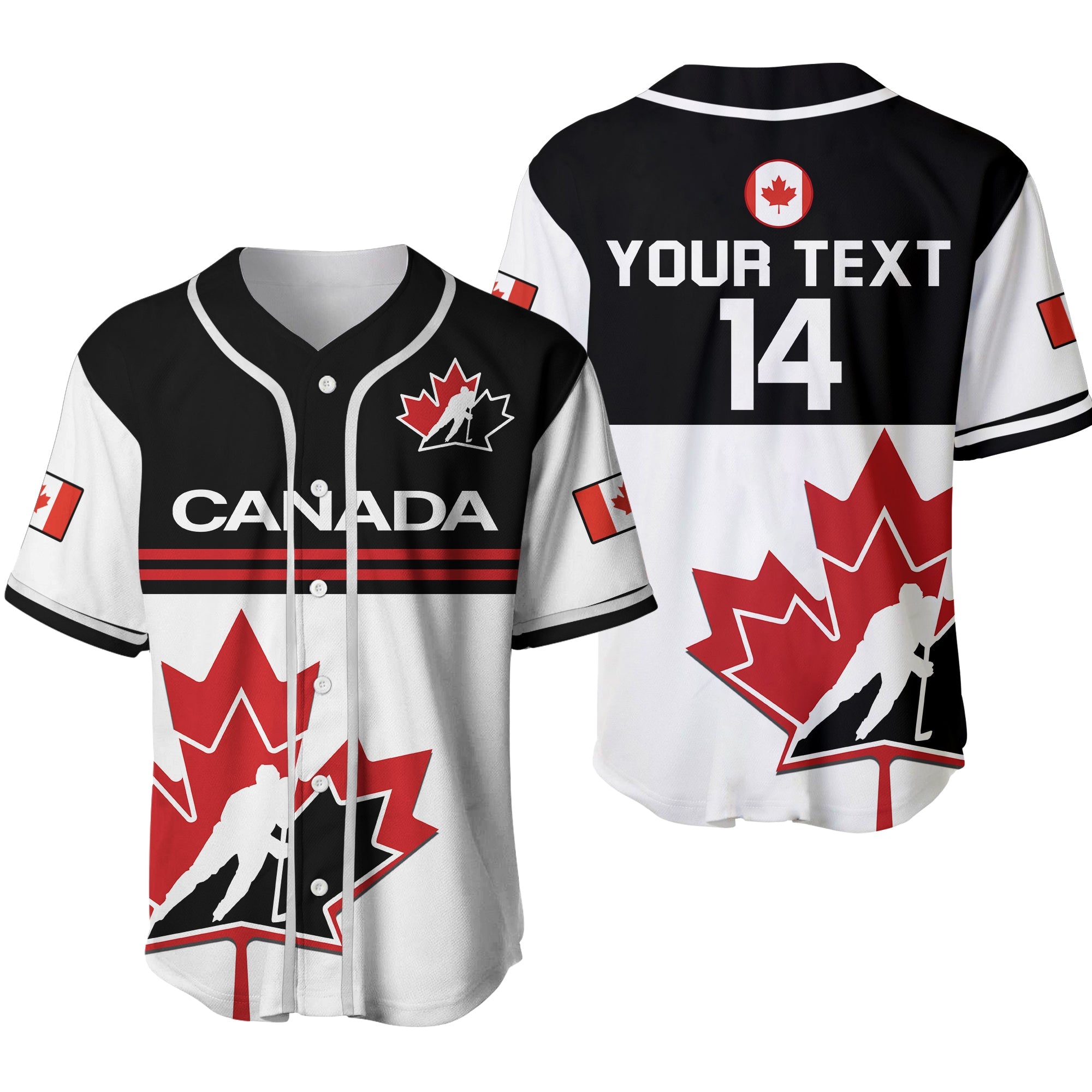 custom-text-and-number-canada-hockey-2023-baseball-jersey-maple-leaf-white-style-ver02