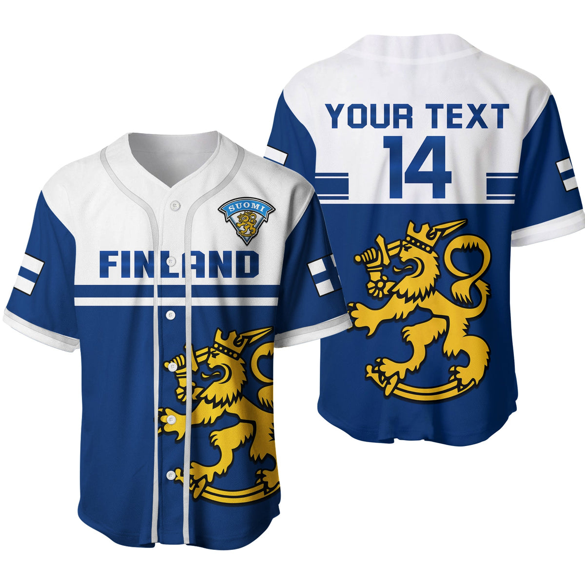 (Custom Text And Number) Finland Hockey 2023 Baseball Jersey Come On Suomi Ver.02 - Wonder Print Shop