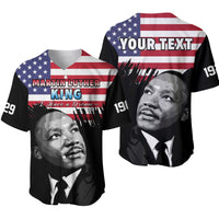 (Custom Personalised) United States Baseball Jersey United States Happy MLK Day Flag Grunge Style Ver.01 - Wonder Print Shop