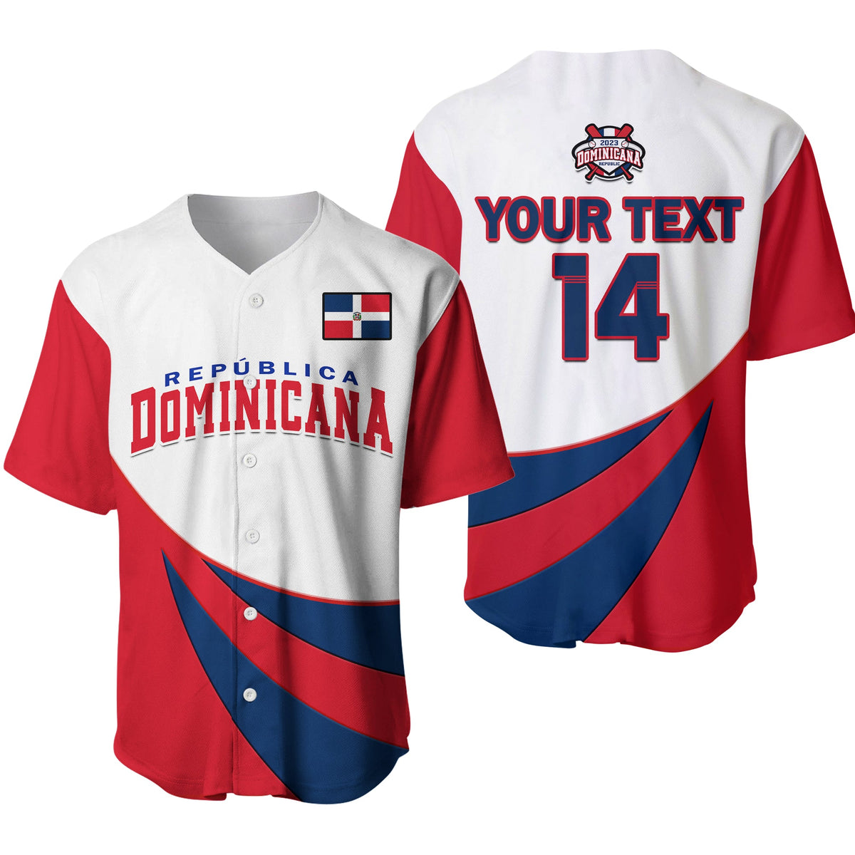 (Custom Text And Number) Republica Dominicana 2023 Baseball Jersey Baseball Ver.01 - Wonder Print Shop