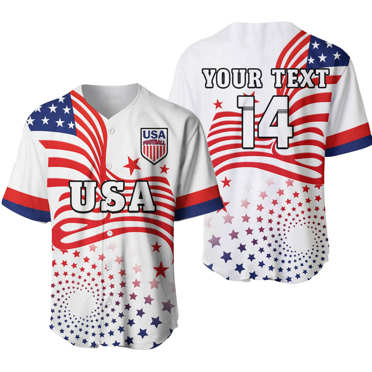 (Custom Text And Number) United States Football Baseball Jersey The Yanks USA World Cup 2022 - Wonder Print Shop