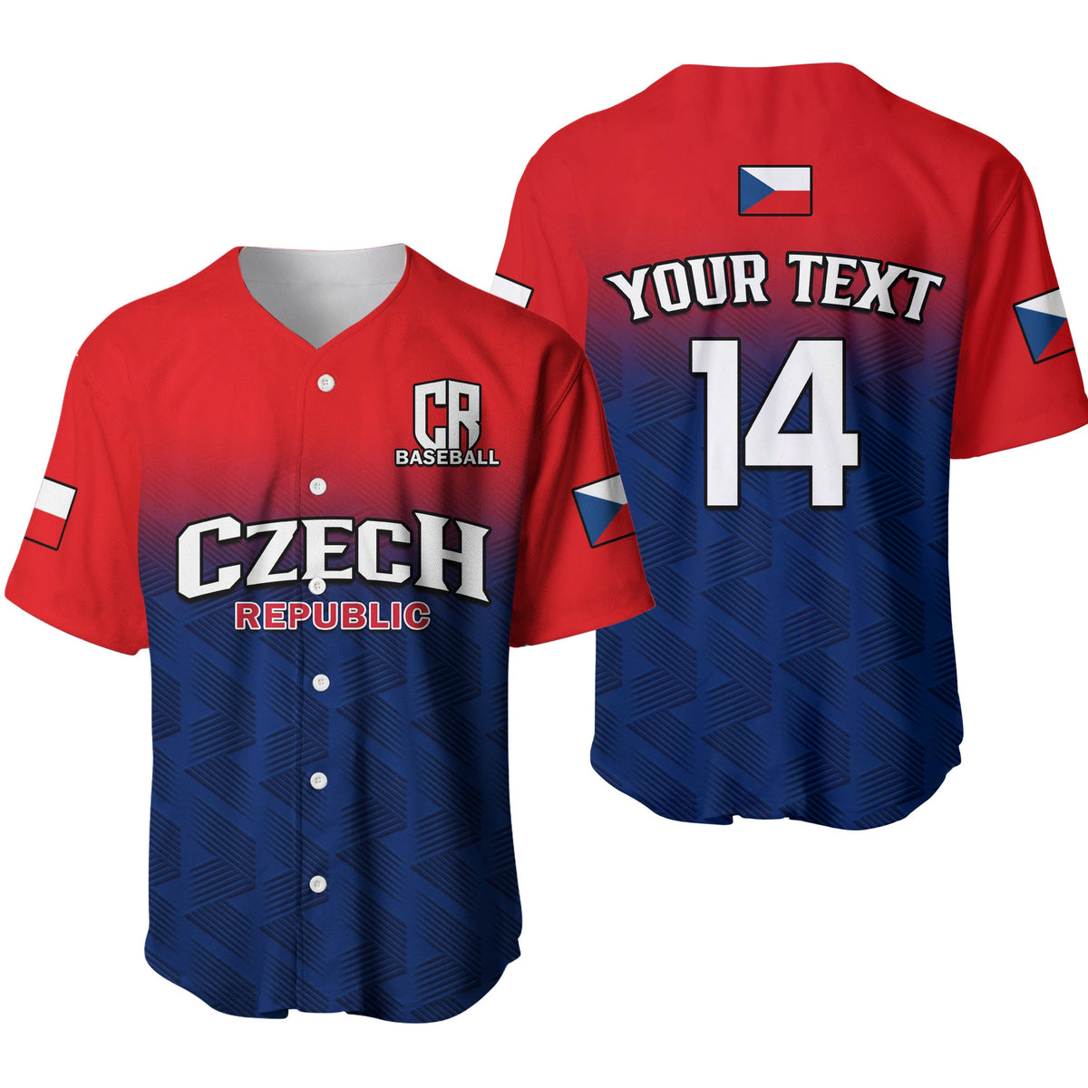 (Custom Text And Number) Czech Republic 2023 Baseball Jersey Baseball Ver.01 - Wonder Print Shop
