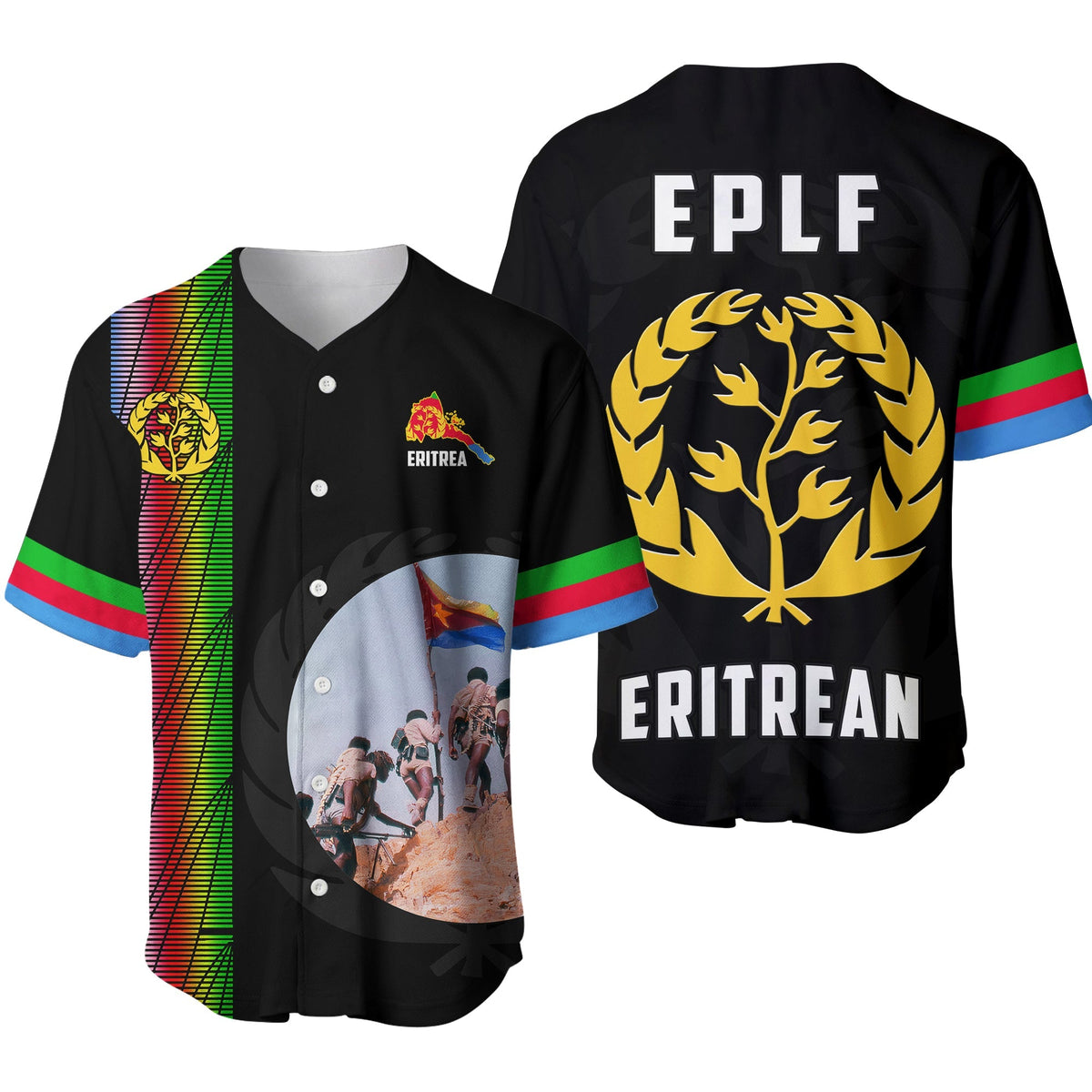 Eritrea EPLF Baseball Jersey Spirit Eritrean Ver.01 LT13 - Wonder Print Shop