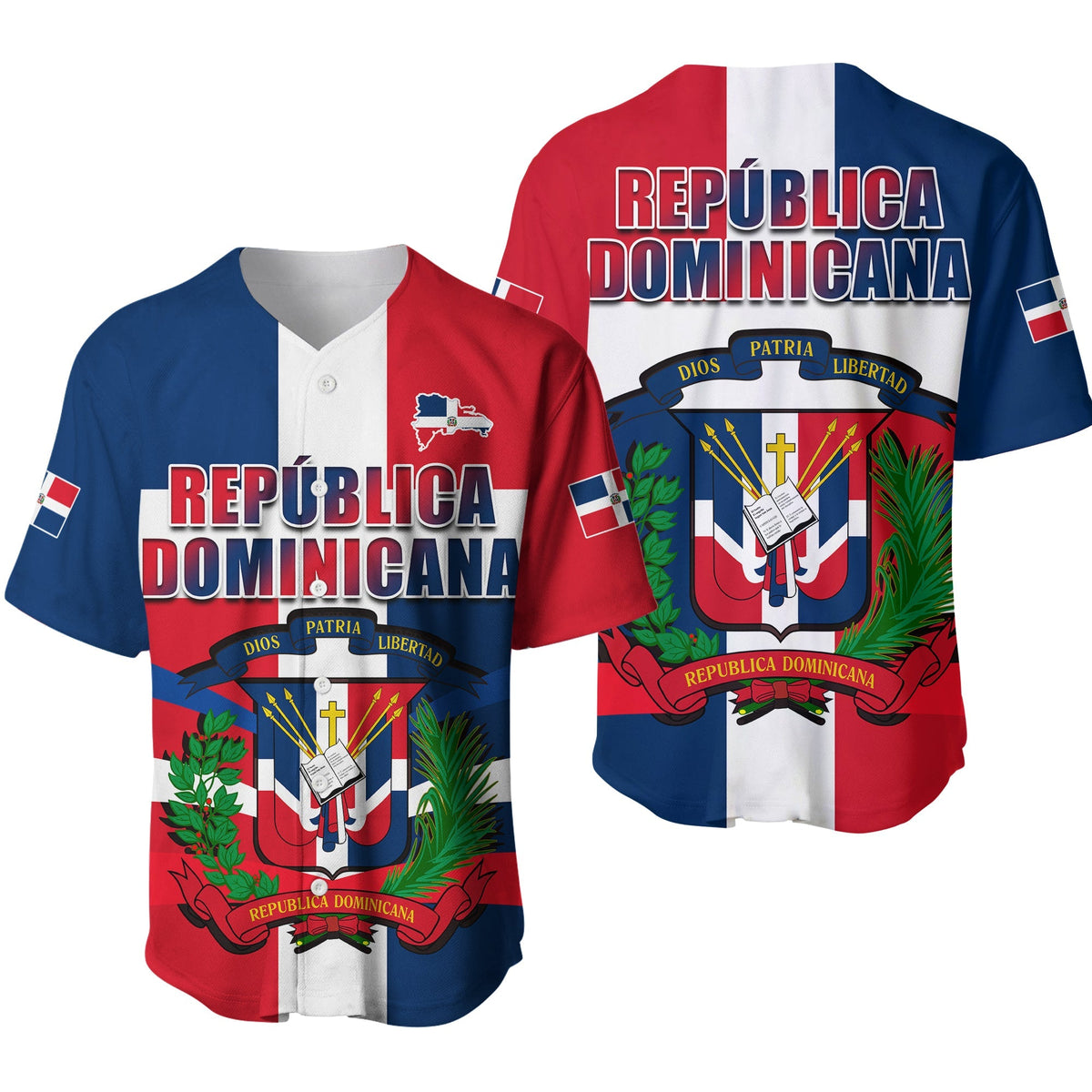 Dominican Republic Baseball Jersey Dominicana Proud Style Flag LT13 - Wonder Print Shop
