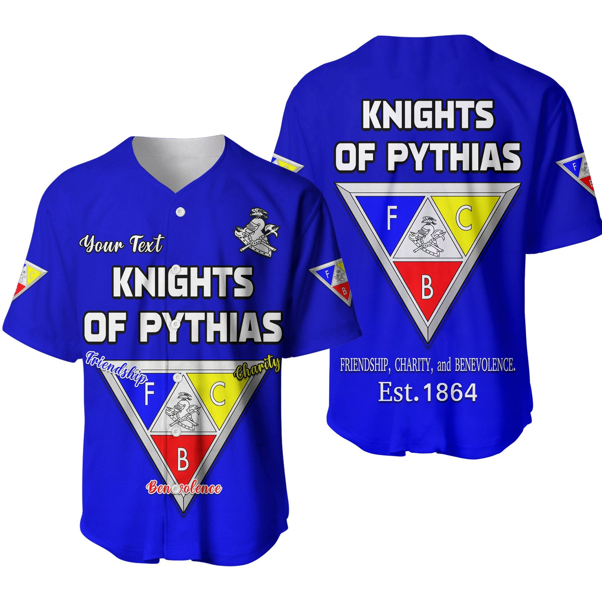 (Custom Personalise) Knights of Pythias Baseball Jersey Since 1864 Original Style LT13 - Wonder Print Shop