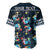 Custom Personalised Hawaii Skeleton Surf Baseball Jersey Halloween Hawaiian Tribal LT13 - Wonder Print Shop
