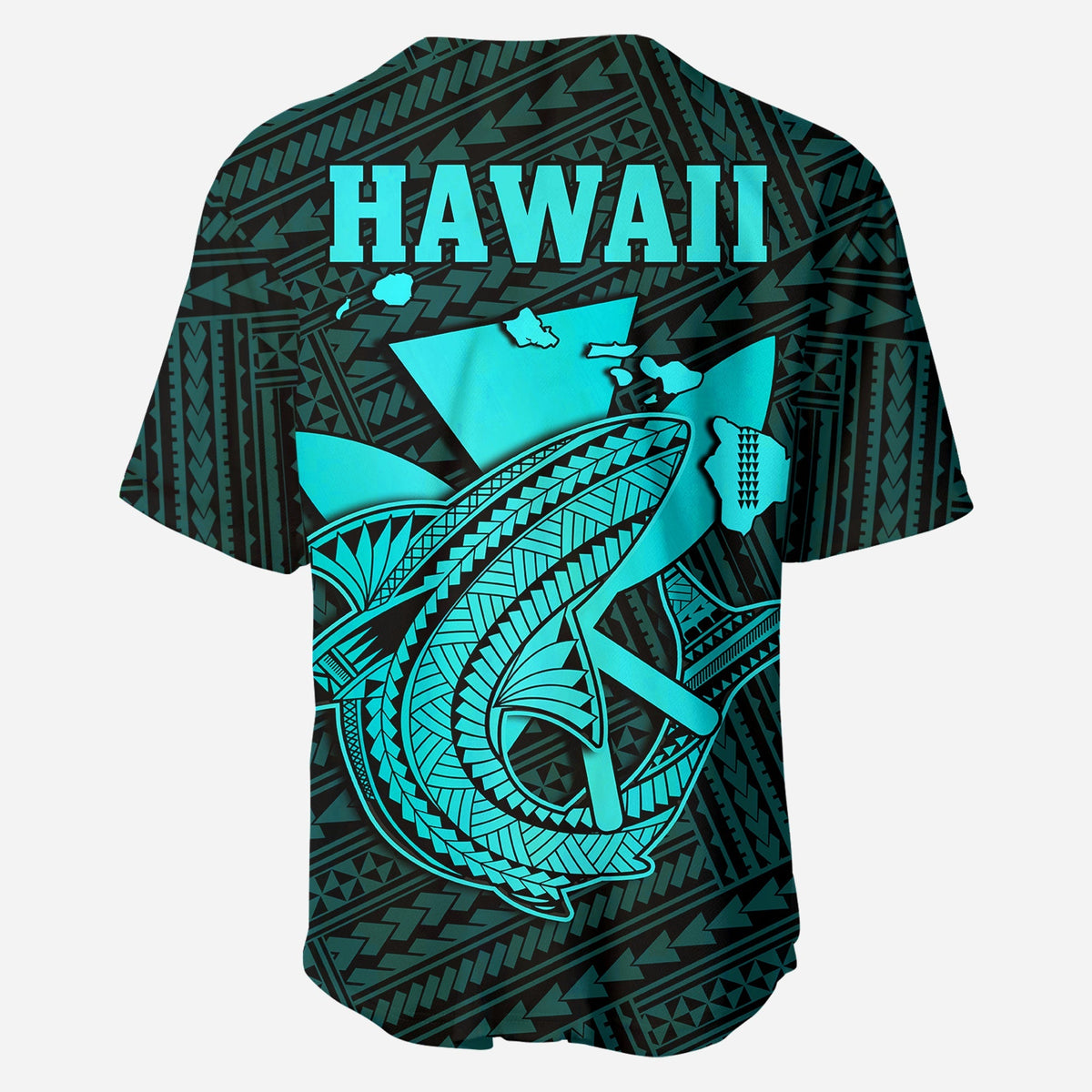 Custom Personalised Hawaii Baseball Jersey Kakau Kanaka Maoli Combine Polynesian Shark Ver.04 - Wonder Print Shop