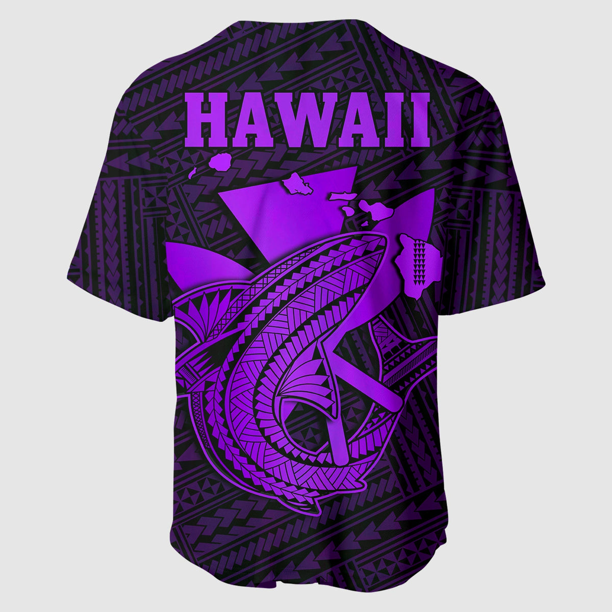 Custom Personalised Hawaii Baseball Jersey Kakau Kanaka Maoli Combine Polynesian Shark Ver.05 - Wonder Print Shop