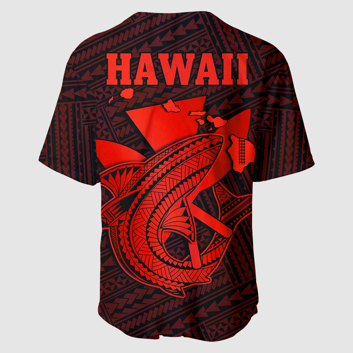 Custom Personalised Hawaii Baseball Jersey Kakau Kanaka Maoli Combine Polynesian Shark Ver.06 - Wonder Print Shop