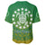 Cook Islands Baseball Jersey Circle Pattern Mix Sea Turtle Green Version - Wonder Print Shop