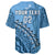 Custom Text And Number Fiji Tapa Rugby Baseball Jersey Fijian Cibi Dance Tapa Pattern Blue - Wonder Print Shop