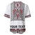 Custom Personalised Polynesian Baseball Jersey Dashiki With Polynesian Tattoo Royal Version - Wonder Print Shop