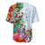 Fiji Baseball Jersey Proud Fijian Tapa mix Tagimoucia Flowers LT13 - Wonder Print Shop