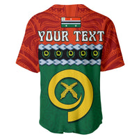 Custom Personalised Penama Province Baseball Jersey Vanuatu Pig Tusk Polynesian Flag Style - Wonder Print Shop