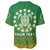Custom Personalised Cook Islands Baseball Jersey Circle Pattern Mix Sea Turtle Green Version - Wonder Print Shop