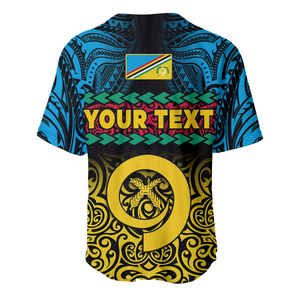Custom Personalised Torba Province Baseball Jersey Vanuatu Pig Tusk Polynesian Flag Style - Wonder Print Shop
