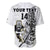 Custom Text And Number New Zealand 2022 Rugby Baseball Jersey All Black Silver Fern Maori Pattern Version White - Wonder Print Shop