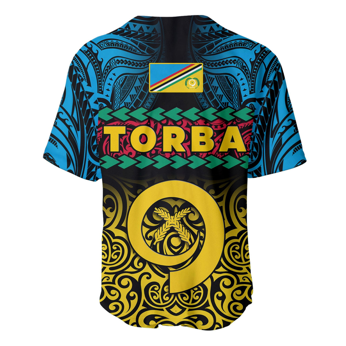 Torba Province Baseball Jersey Vanuatu Pig Tusk Polynesian Flag Style - Wonder Print Shop