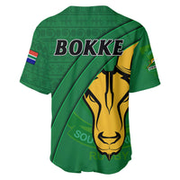 South Africa Rugby Baseball Jersey Bokke Springbok With African Pattern Stronger Together - Wonder Print Shop