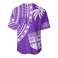 Fiji Rugby Sevens Baseball Jersey Fijian 7s Tapa Polynesian Purple LT13 - Wonder Print Shop