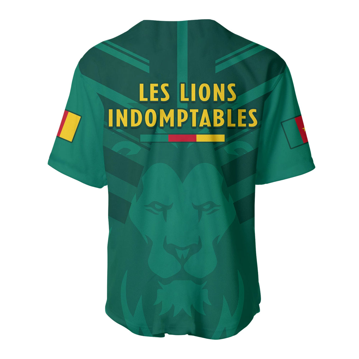 Cameroon Football Baseball Jersey Les Lions Indomptables Green World Cup 2022 - Wonder Print Shop