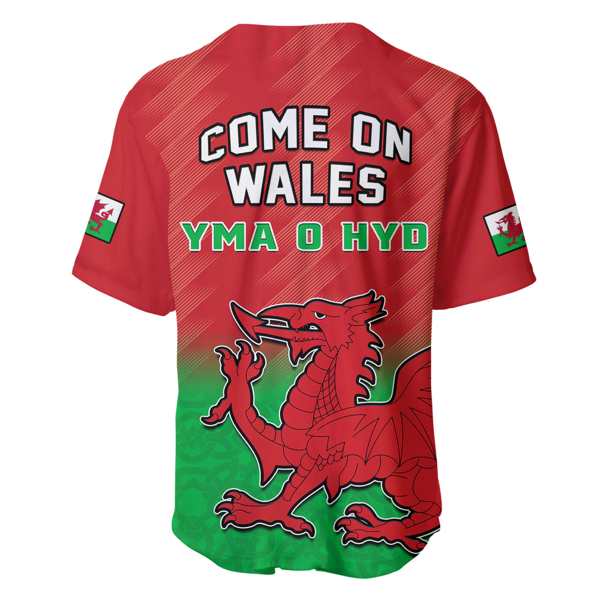 Wales Football Baseball Jersey World Cup 2022 Come On Cymru Yma O Hyd - Wonder Print Shop
