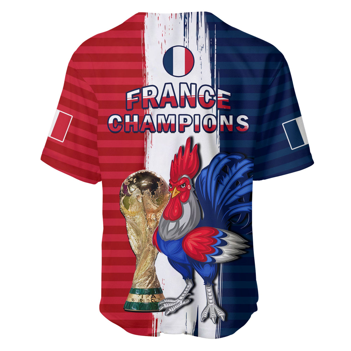 France Football Baseball Jersey Les Bleus Champions World Cup 2022 - Wonder Print Shop