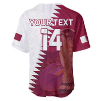(Custom Text And Number) Qatar Football Baseball Jersey Champions Qatari Al Janoub Stadium WC 2022 - Wonder Print Shop